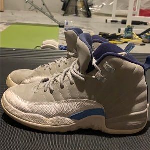 Jordan 12 Wolf grey worn with lots of life left.